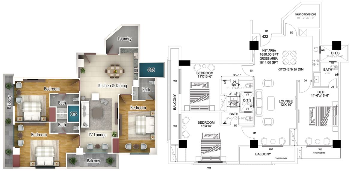 3 BED ROOM APARTMENT