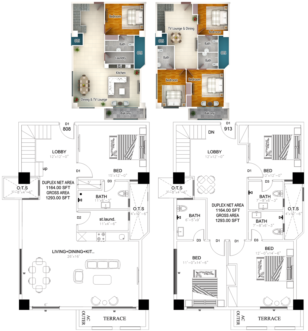 4 BED ROOM APARTMENT